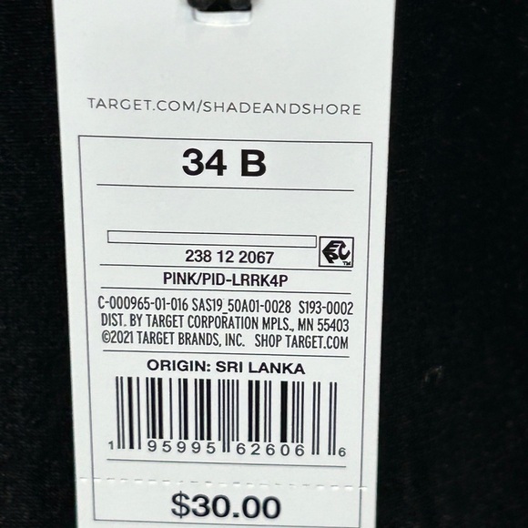 Shade & Shore Women’s Bikini Top String Bikini Padded Top size-34B NWT - Picture 8 of 10